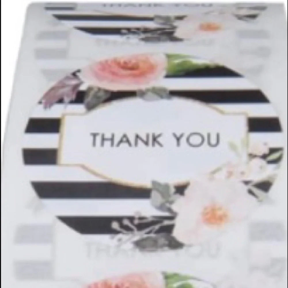 200ct~Thank you Stickers W/Bonus Bags 💛🆕💛  (2 Rolls For $20)